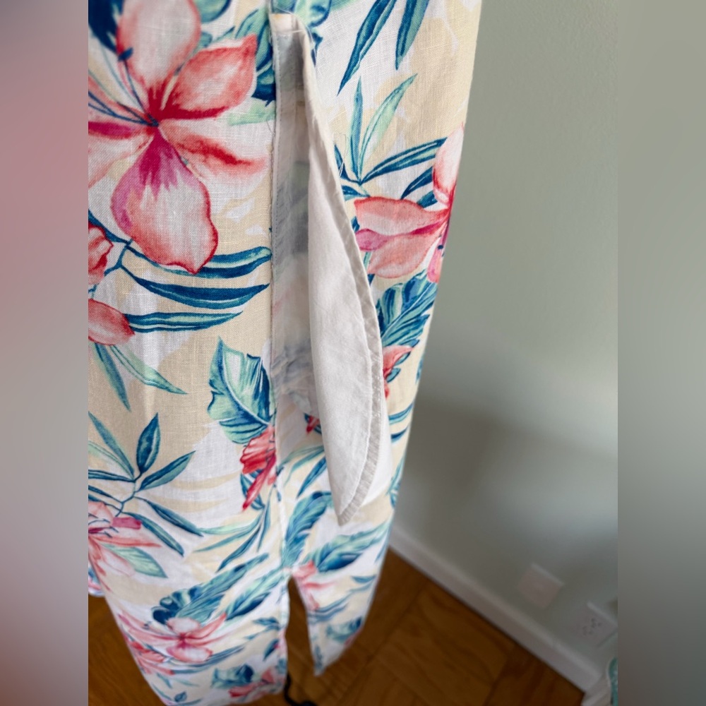 Tommy Bahama sleeves linen dress in tropical print - Picture 13 of 13